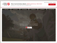 Tablet Screenshot of 2010.salvationarmyannualreport.org